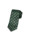 Paul Fredrick Medallion Woven Silk Tie In Green