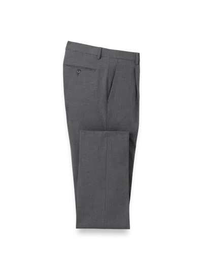 Paul Fredrick Microfiber Check Single Pleat Pants In Multi