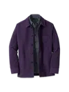Paul Fredrick Microfiber Corduroy Shirt Jacket In Purple