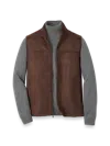 Paul Fredrick Microsuede Vest In Multi