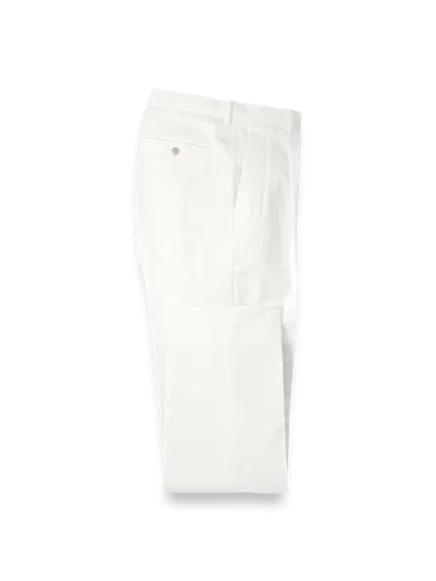 Paul Fredrick Non-iron Cotton Stretch Twill Pants In Neutral