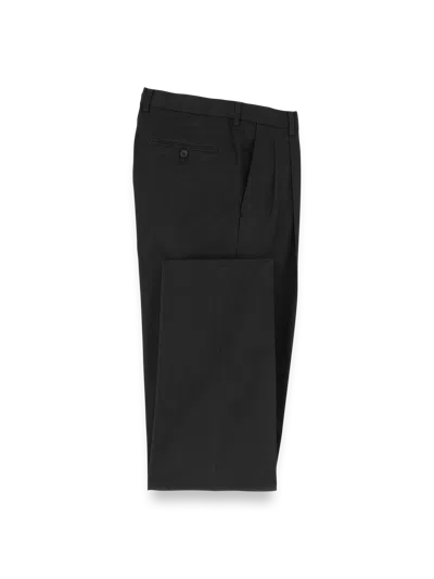 PAUL FREDRICK NON-IRON COTTON STRETCH TWILL PLEATED PANT