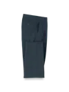 Paul Fredrick Non-iron Cotton Stretch Twill Flat Front Pant In Blue