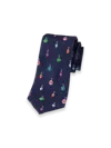 Paul Fredrick Ornament Woven Silk Tie In Blue