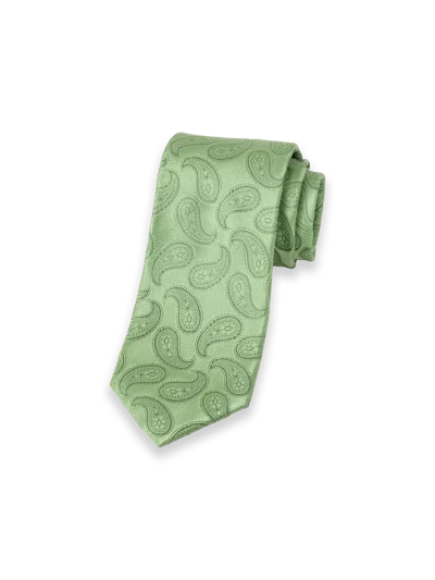 Paul Fredrick Paisley Woven Silk Tie In Green