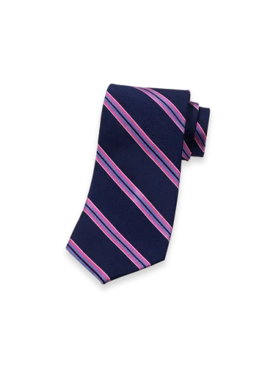 Paul Fredrick Patterned Woven Silk Tie In Blue
