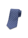 Paul Fredrick Patterned Woven Silk Tie In Blue
