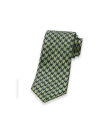 Paul Fredrick Patterned Woven Silk Tie In Green