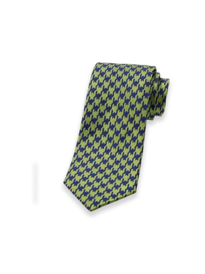 Paul Fredrick Patterned Woven Silk Tie In Green