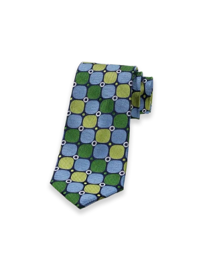 Paul Fredrick Patterned Woven Silk Tie In Multi