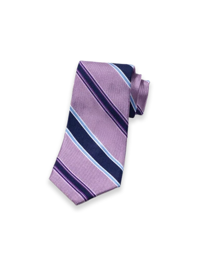 Paul Fredrick Patterned Woven Silk Tie In Pink