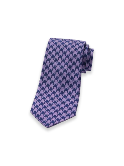 Paul Fredrick Patterned Woven Silk Tie In Purple