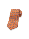 Paul Fredrick Patterned Woven Silk Tie In Yellow