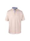 Paul Fredrick Performance Blend Three Button Polo In Orange