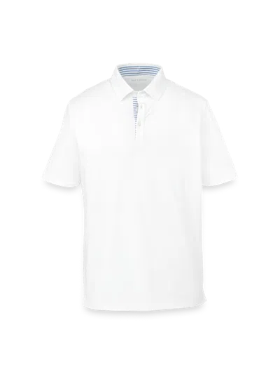 Paul Fredrick Performance Blend Three Button Polo In Yellow