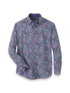 Paul Fredrick Performance Stretch Paisley Casual Shirt In Multi