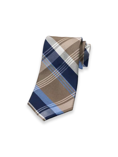 Paul Fredrick Plaid Woven Silk Tie In Multi