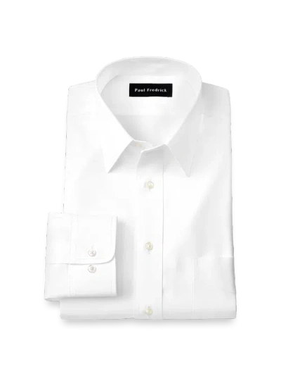 Paul Fredrick Slim Fit Non-iron Cotton Pinpoint Solid Point Collar Dress Shirt In Animal Print
