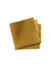 Paul Fredrick Solid Silk Pocket Square In Gold
