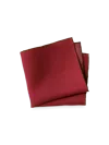 Paul Fredrick Solid Silk Pocket Square In White