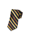 Paul Fredrick Patterned Woven Silk Tie In Black