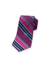 Paul Fredrick Stripe Woven Silk Tie In Multi