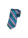 Paul Fredrick Stripe Woven Silk Tie In Multi