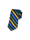 Paul Fredrick Stripe Woven Silk Tie In Multi