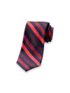 Paul Fredrick Patterned Woven Silk Tie In Red