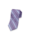 Paul Fredrick Stripe Woven Silk Tie In Purple
