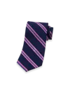 Paul Fredrick Patterned Woven Silk Tie In Purple
