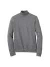 Paul Fredrick Supima Cotton Mock Neck Sweater In Gray