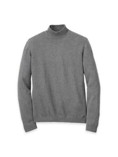 PAUL FREDRICK SUPIMA COTTON MOCK NECK SWEATER