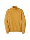 Paul Fredrick Supima Cotton Mock Neck Sweater In Yellow