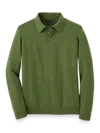 Paul Fredrick Supima Cotton Three Button Polo In Green