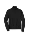 Paul Fredrick Supima Cotton Mock Neck Sweater In Black