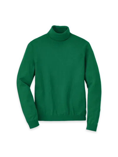 Paul Fredrick Supima Cotton Turtleneck In Green