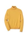 Paul Fredrick Supima Cotton Mock Neck Sweater In Yellow