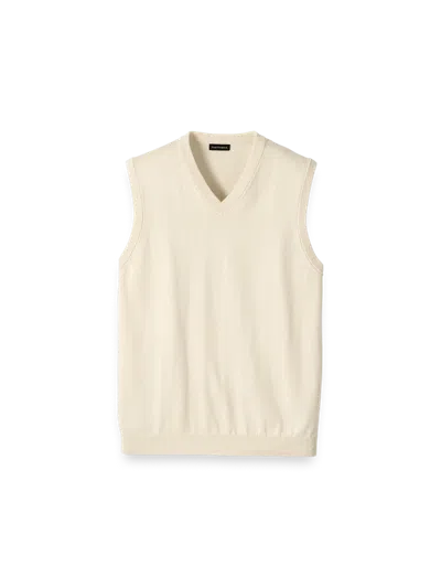 Paul Fredrick Supima Cotton Vest In Neutral