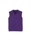 Paul Fredrick Supima Cotton Vest In Purple