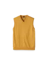 Paul Fredrick Supima Cotton Vest In Yellow