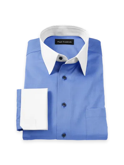 Paul Fredrick Tailored Fit Comfort Stretch Non-iron Solid Dress Shirt In Multi