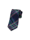 Paul Fredrick Tartan Plaid Woven Silk Tie In Multi