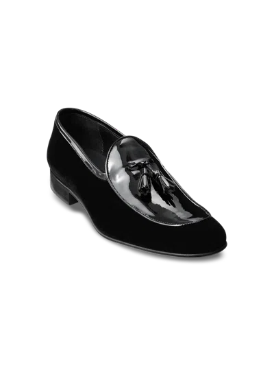 Paul Fredrick Vincent Tassel Loafer In Black