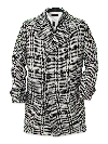 Paul Fredrick Wool Blend Plaid Double Breasted Topcoat In Multi