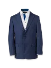 Paul Fredrick Wool Blend Plaid Single Breasted Notch Lapel Suit Jacket In Blue