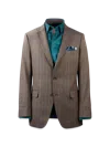 Paul Fredrick Wool Blend Plaid Single Breasted Notch Lapel Suit Jacket In Multi