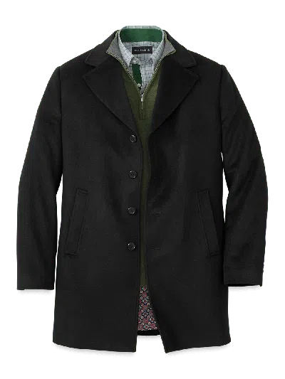 Paul Fredrick Wool Blend Topcoat In Black