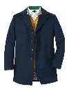 Paul Fredrick Wool Blend Topcoat In Blue