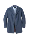 Paul Fredrick Wool Blend Topcoat In Blue